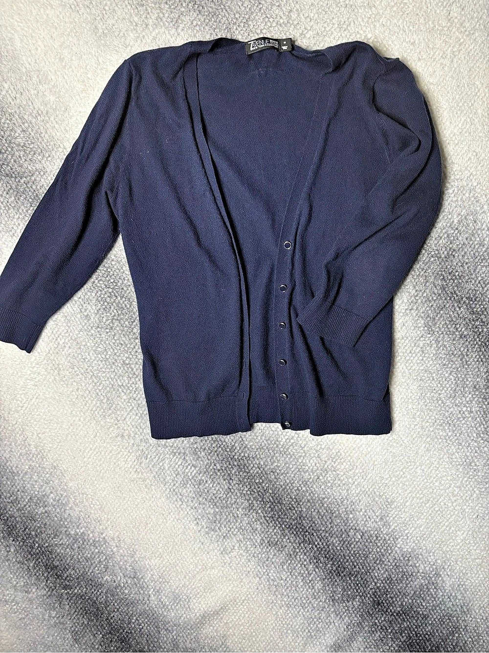 New York and Co Button Front Cardigan in Blue Size Medium 3/4 sleeve